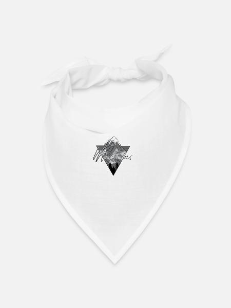 MOUNTAINS - Bandana Dreieckstuch - Weiß