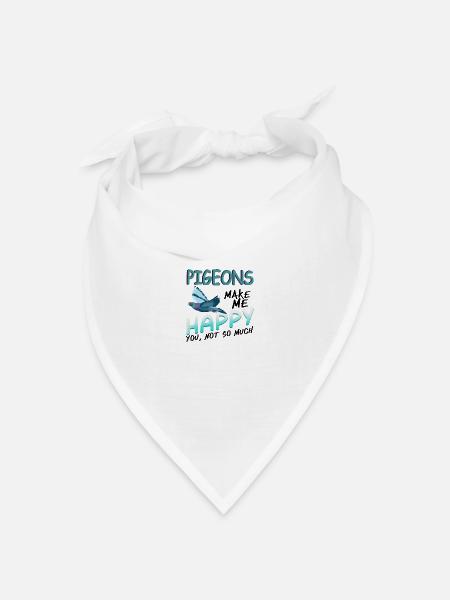 Taube - Bandana Dreieckstuch - Weiß