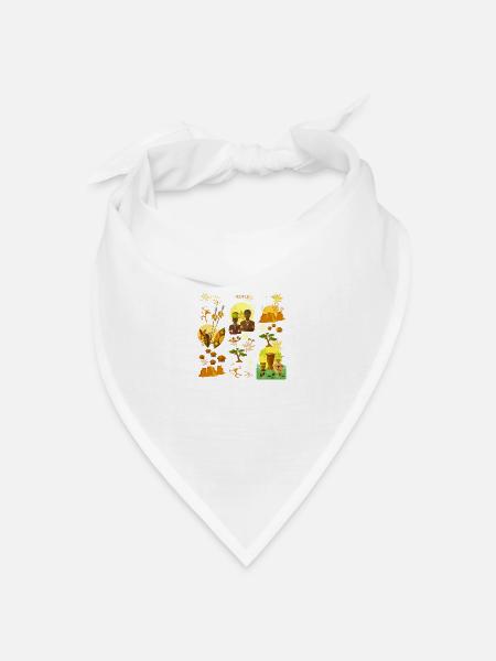 Afrika - Bandana Dreieckstuch - Weiß