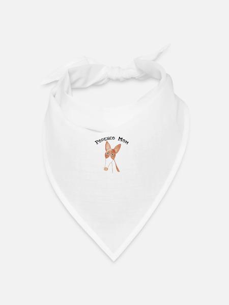 Podenco Mom - Bandana Dreieckstuch - Weiß