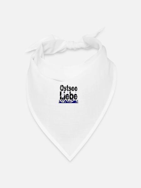 Ostsee Liebe - Bandana Dreieckstuch - Weiß