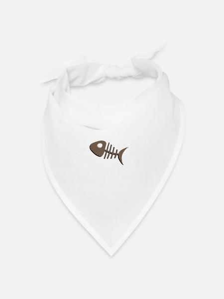 Fischgräte - Bandana Dreieckstuch - Weiß