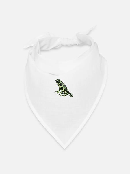 Pfeilgiftfrosch (Dendrobates auratus) - Bandana Dreieckstuch - Weiß
