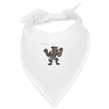 Werwolf - Halloween - Bandana Dreieckstuch - Weiß - Vorne