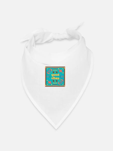 Gute Stimmung - Bandana Dreieckstuch - Weiß