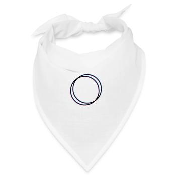 2 Kreise 3D - Bandana Dreieckstuch - Weiß - Vorne