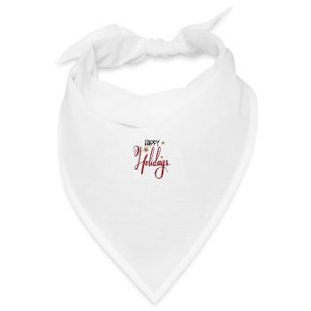 Happy Holidays - Bandana Dreieckstuch - Weiß - Vorne