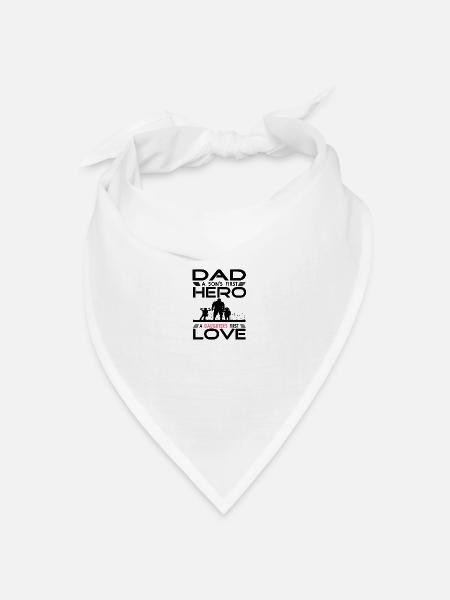 Vater und Tochter Geschenk - Bandana Dreieckstuch - Weiß