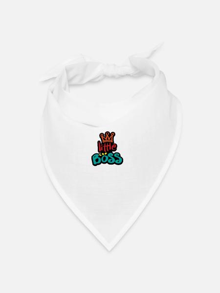 kleiner boss Geschenk Geburtstag lustig Geschenk - Bandana Dreieckstuch - Weiß