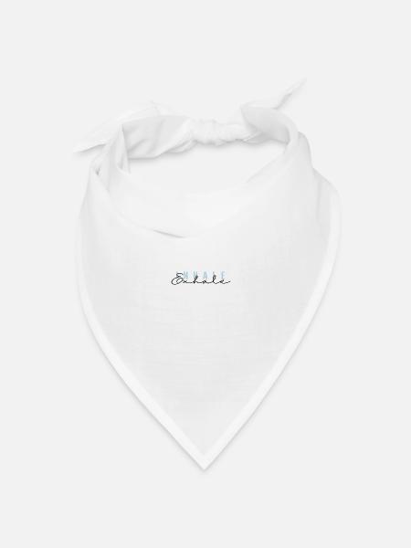 Inhale Exhale - Bandana Dreieckstuch - Weiß
