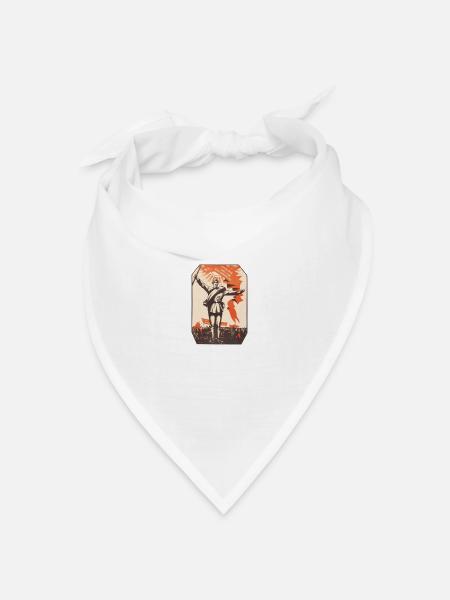Kommunistisch - Bandana Dreieckstuch - Weiß
