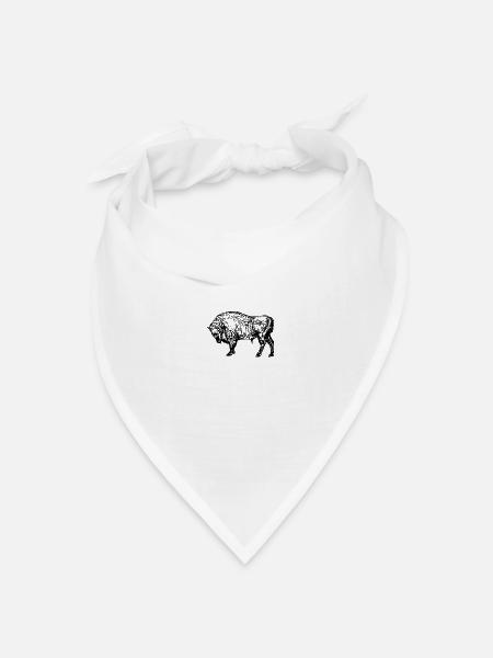 Büffel - Bandana Dreieckstuch - Weiß