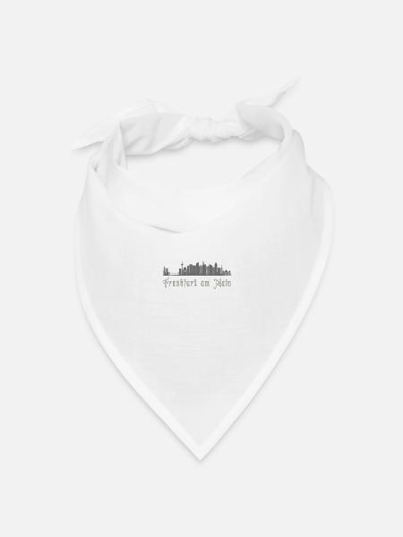 Frankfurt am Main Bankenviertel Frankfurter - Bandana Dreieckstuch - Weiß