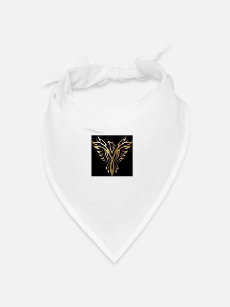 golden phoenix - Bandana Dreieckstuch - Weiß