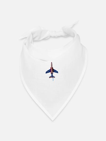 Luftwaffe der Patrouille de France - Bandana Dreieckstuch - Weiß
