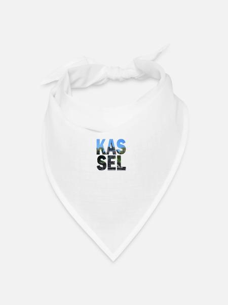 Kassel Tempeltreppe - Bandana Dreieckstuch - Weiß