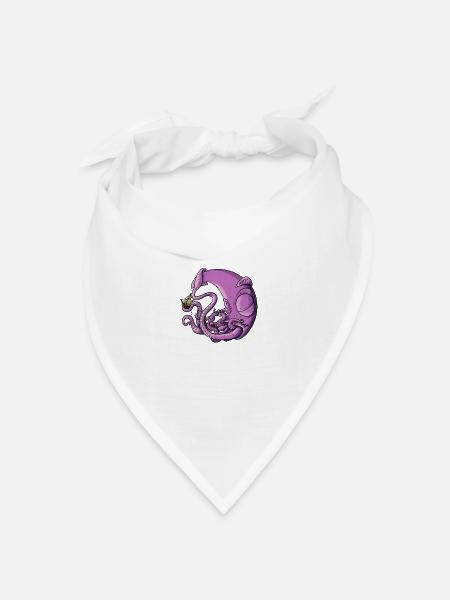 Baby Kraken - Bandana Dreieckstuch - Weiß