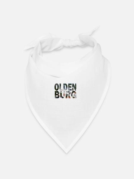 Oldenburg (Oldb) Stadtbild - Bandana Dreieckstuch - Weiß