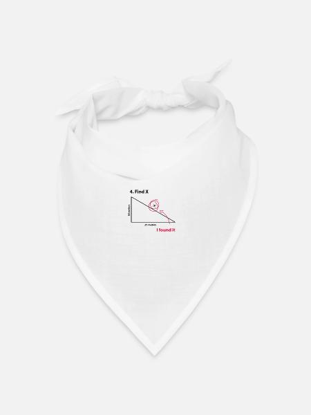 Finde X. - Bandana Dreieckstuch - Weiß