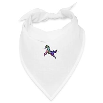 Pferd Horse - Bandana Dreieckstuch - Weiß - Vorne