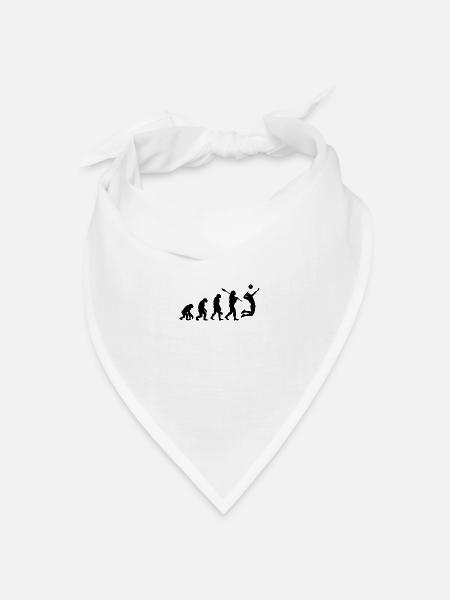 Volleyball-Sport der menschlichen Evolution - Bandana Dreieckstuch - Weiß