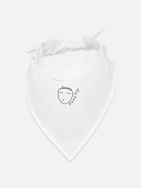 Ich will schlafen - Bandana Dreieckstuch - Weiß