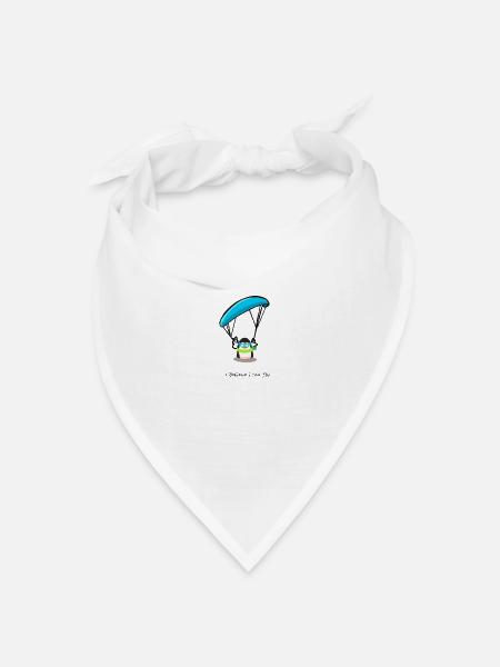 Gleitschirm Paragliding Berge Pinguin - Bandana Dreieckstuch - Weiß