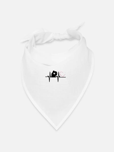 Mann und Frau - Paar - Bandana Dreieckstuch - Weiß