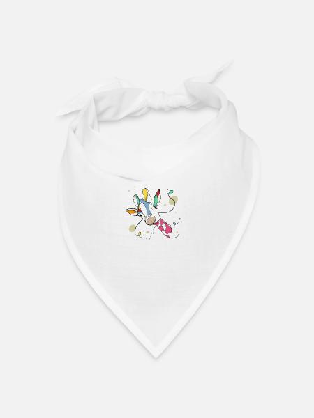 Giraffe - Bandana Dreieckstuch - Weiß