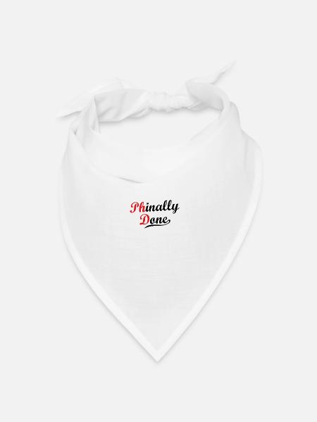 Phinally done Phd Student Geschenk - Bandana Dreieckstuch - Weiß