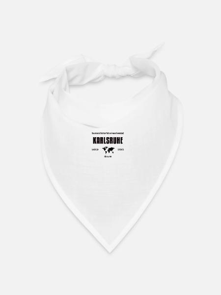 Karlsruhe schönste Stadt der Welt - Bandana Dreieckstuch - Weiß