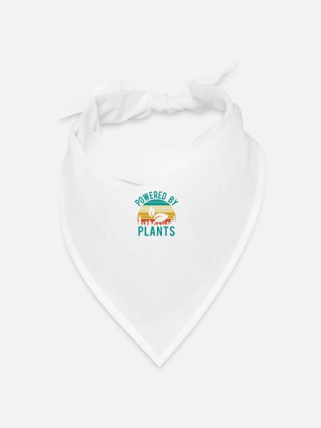 Vegan Powered by Plants - Bandana Dreieckstuch - Weiß