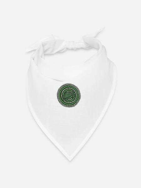 Aborigine-Kunst - Bandana Dreieckstuch - Weiß