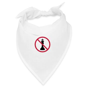 Kein Schach König - Bandana Dreieckstuch - Weiß - Vorne