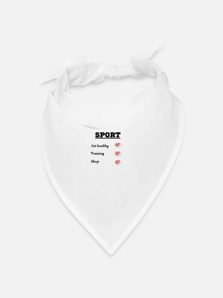 Sport - Bandana Dreieckstuch - Weiß