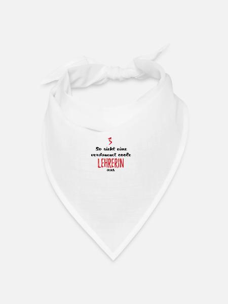 Lehrerin Geschenk Schule Professor - Bandana Dreieckstuch - Weiß