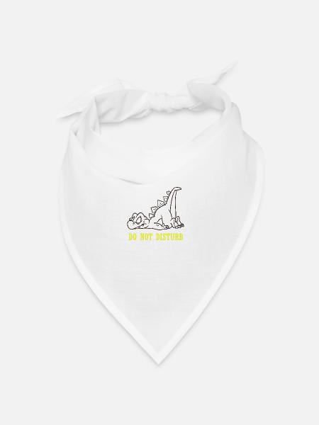 Dinosaurier Dino - Bandana Dreieckstuch - Weiß