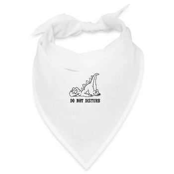 Dinosaurier Dino - Bandana Dreieckstuch - Weiß - Vorne