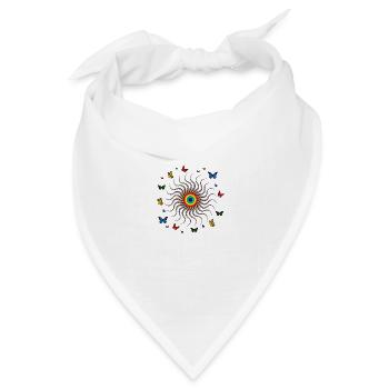 Ich liebe Schmetterlinge, Schmetterling, Schmetterling Hoodies, - Bandana Dreieckstuch - Weiß - Vorne