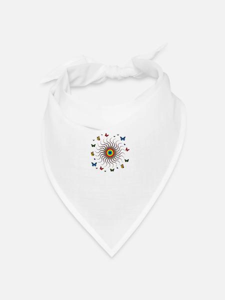 Ich liebe Schmetterlinge, Schmetterling, Schmetterling Hoodies, - Bandana Dreieckstuch - Weiß