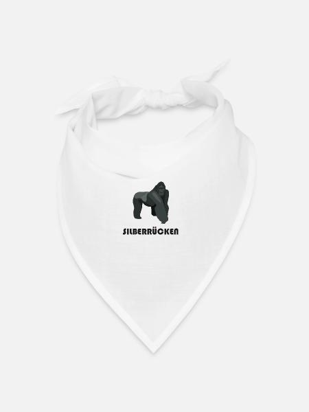 Silberrücken | Gorilla - Bandana Dreieckstuch - Weiß