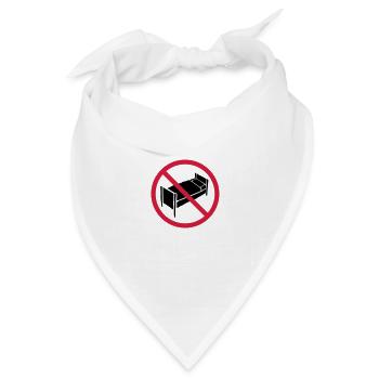 Kein Bett Zone - Bandana Dreieckstuch - Weiß - Vorne