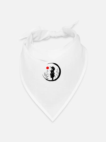 Samurai - Bandana Dreieckstuch - Weiß