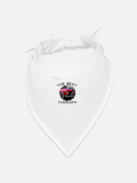 Auto - Bandana Dreieckstuch - Weiß