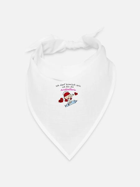 arzthelferin - Bandana Dreieckstuch - Weiß