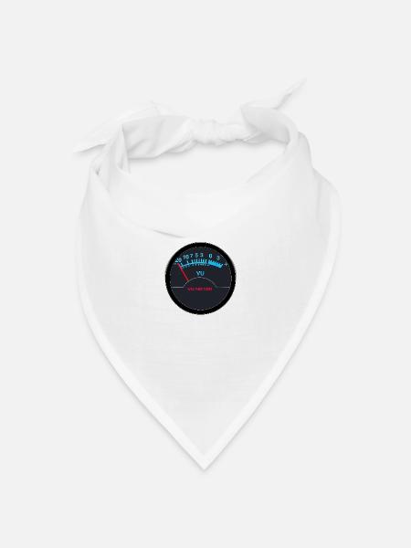VU Meter Analog Audio Vintage Retro - Bandana Dreieckstuch - Weiß