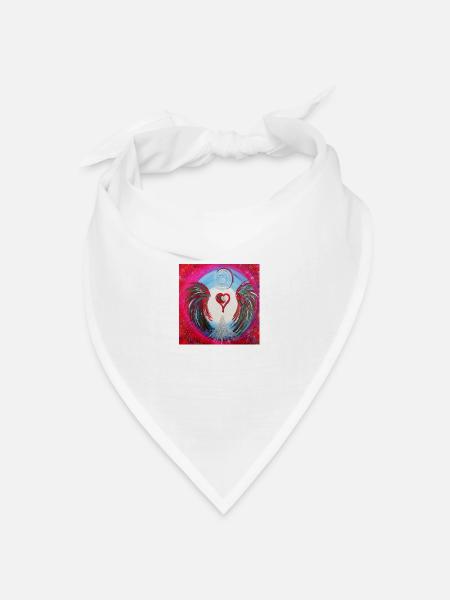 Herzengel "Seelenheil" - Bandana Dreieckstuch - Weiß