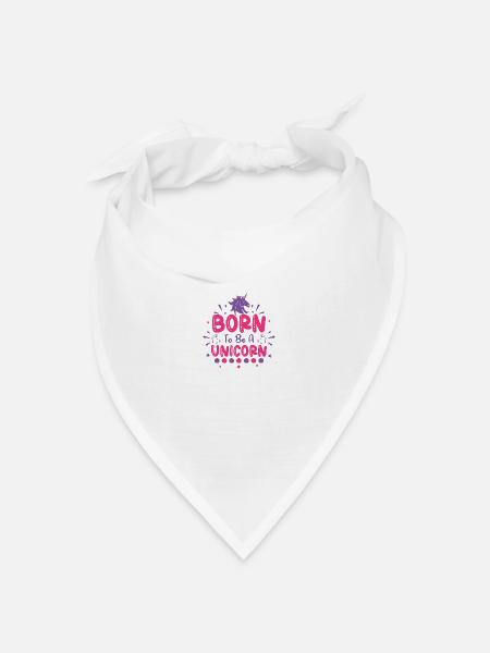 Born To Be A Unicorn 01 - Bandana Dreieckstuch - Weiß