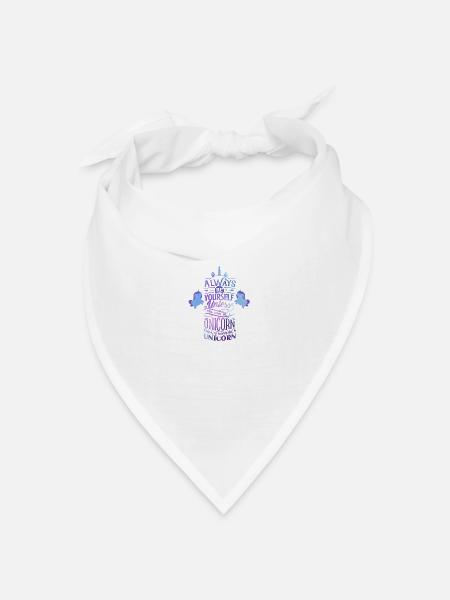 Einhorn - Bandana Dreieckstuch - Weiß