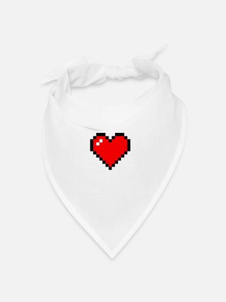 Ein Herz für Nerds - Bandana Dreieckstuch - Weiß